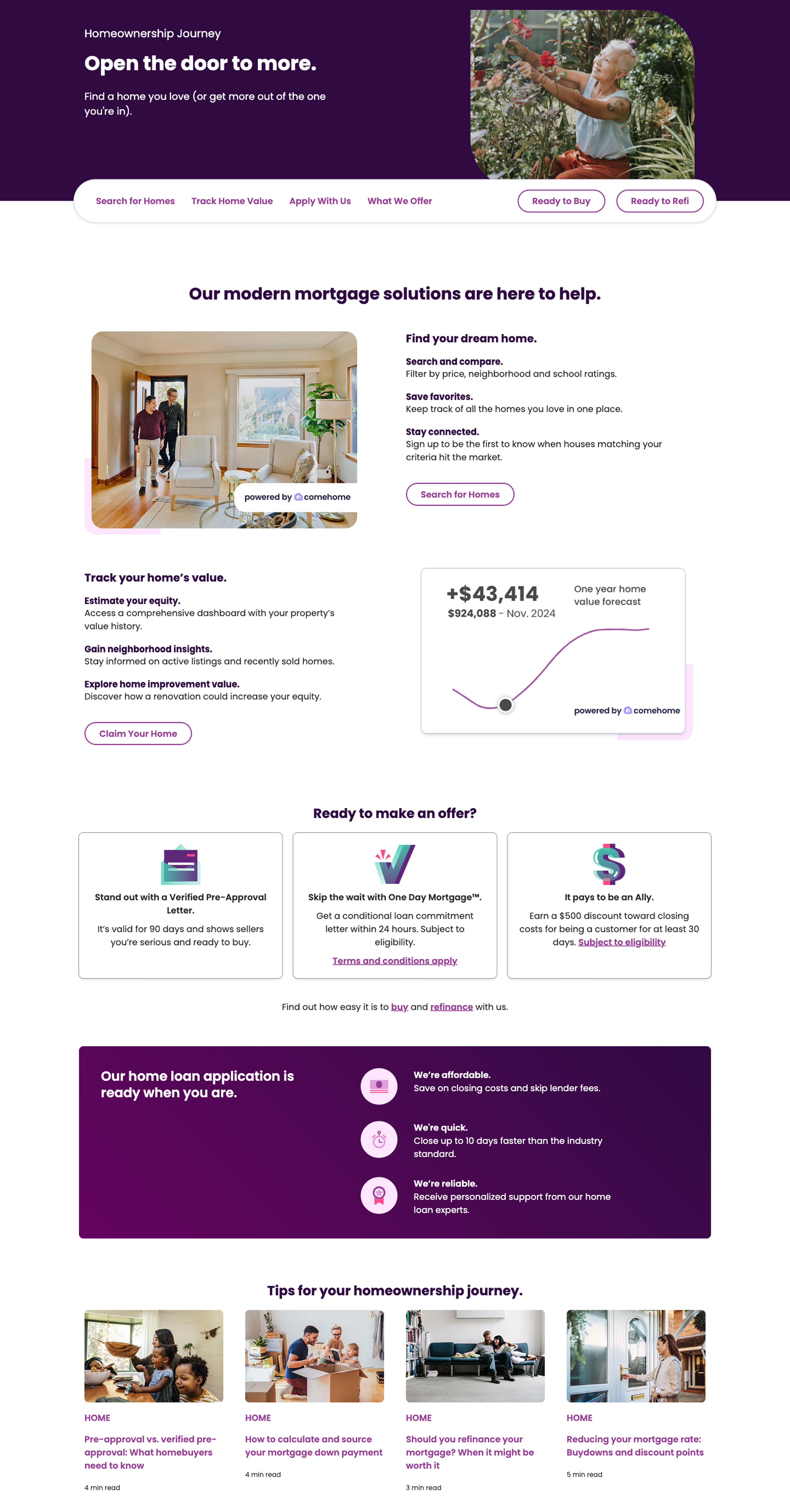 Homeownership Journey Page